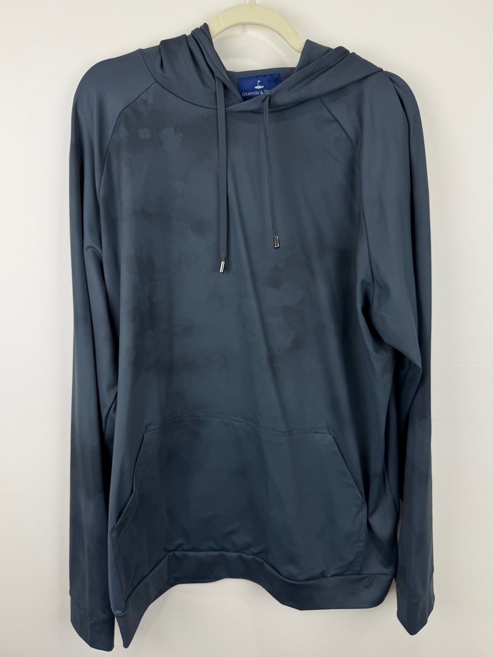 Grayson & Dunn 2XL Blue Gray Tie Dye Performance Golf Hoodie Pullover